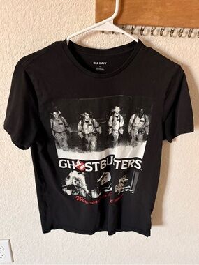 Old Navy Black Graphic Tee with White Logo